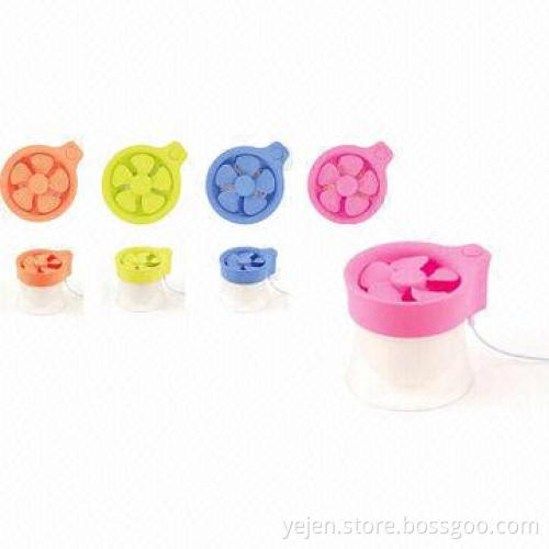 USB Fan Aroma Humidifier with LED Light, 200mL Water Tank Capacity